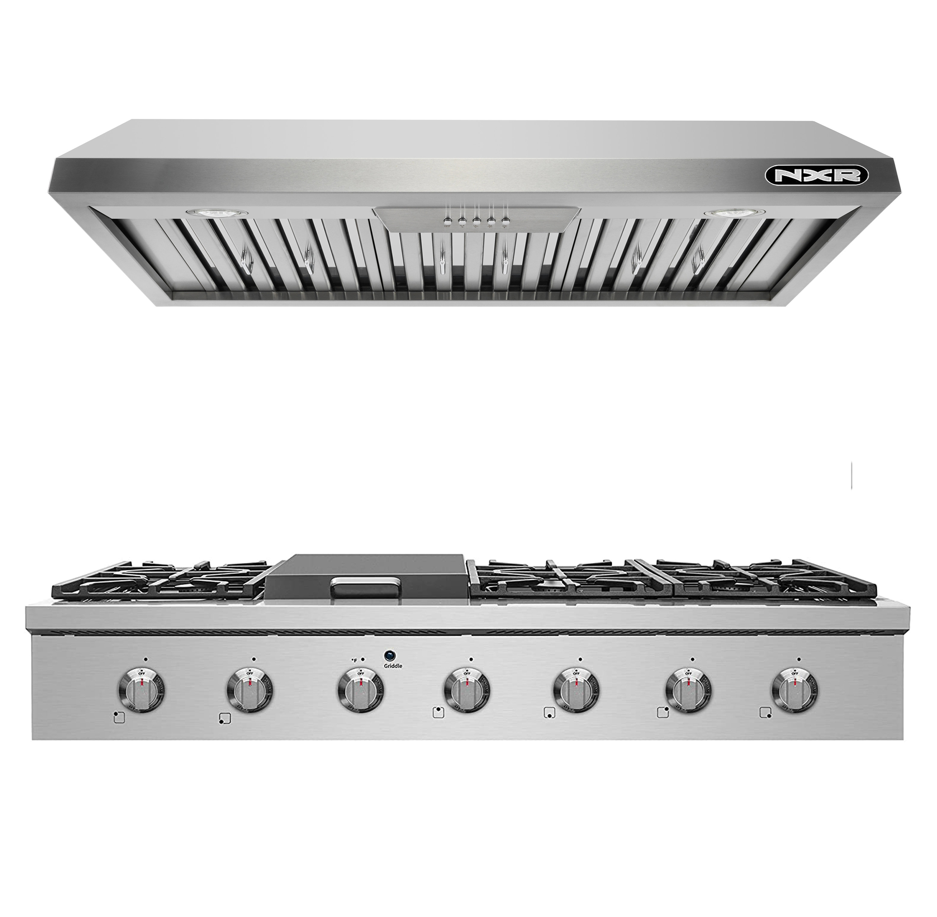 NXR Professional Ranges 2 Piece Kitchen Appliance Package with Gas