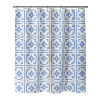Charlton Home Canarsie Geometric Shower Curtain Wayfair