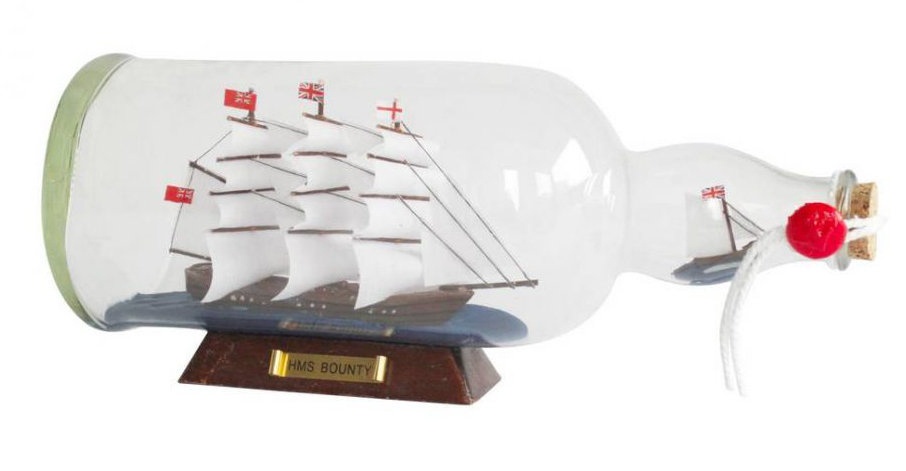 Breakwater Bay Elmhur Bounty Model Ship In A Glass Bottle Wayfair