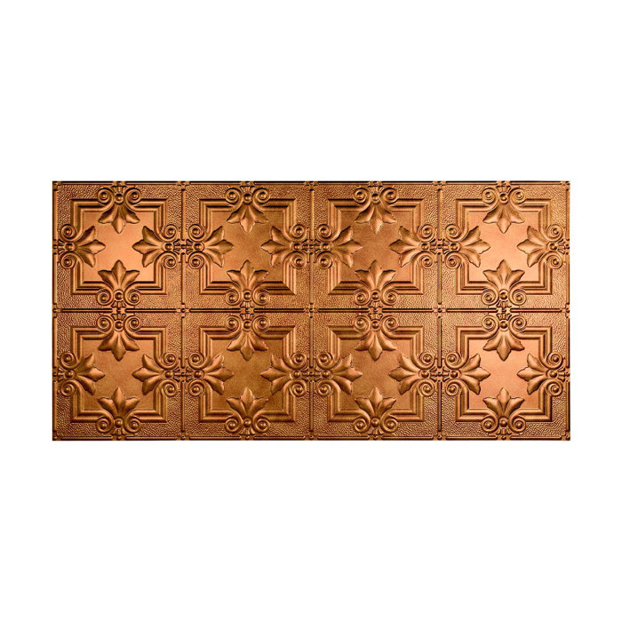 Fasade Regalia 2 Ft X 4 Ft Glue Up Ceiling Tile In Antique
