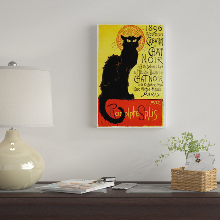 Cabaret Du Chat Noir 1896 Graphic Art Print On Canvas