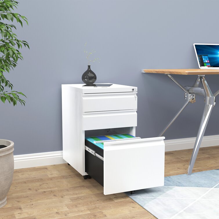 3 Drawers File Cabinet Filing Pedestal For Home Office Bedroom,Study Room UK 