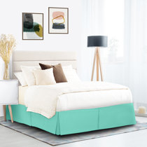 sage green bed skirt queen