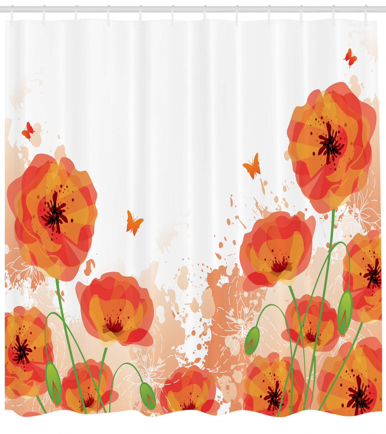 East Urban Home Poppy Shower Curtain Set Hooks Reviews Wayfair