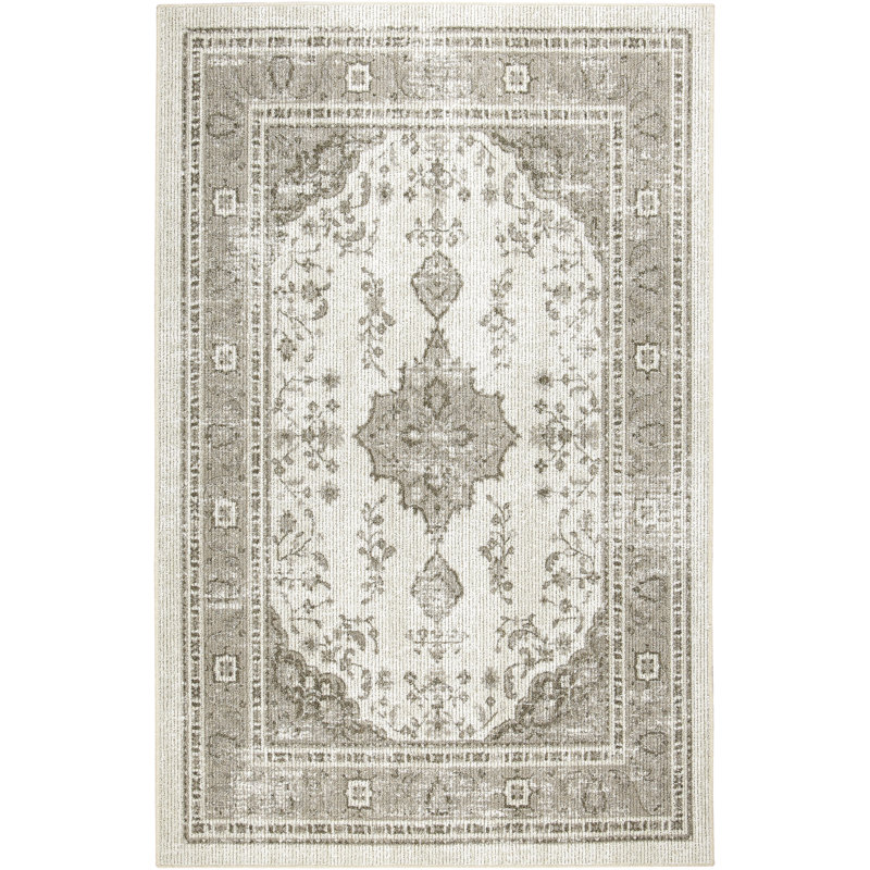 Canora Grey Washburn Oriental Looped Hooked Neutral Cream Area Rug Reviews Wayfair