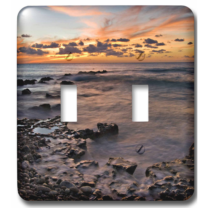 3drose Cayman Islands Waves Near George Town Sunset Beach 2 Gang Toggle Light Switch Wall Plate Wayfair