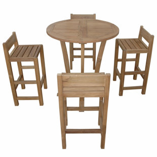 Go to store & view more images Descanso Sedona 5 Piece Teak Dining Set with Sunbrella Cushions by Anderson Teak