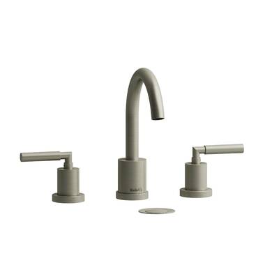 Rohl A1477LMSTN-2 Acqui Wall Mounted Bathroom Faucet with Metal Lever Handles Satin Nickel