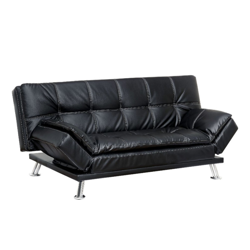 Findlen Leatherette Upholstered Futon And Mattress
