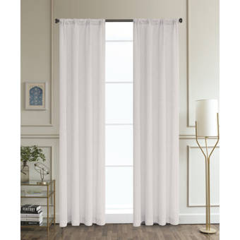 Latitude Run Adaiah Geometric Sheer Rod Pocket Curtain Panels Wayfair