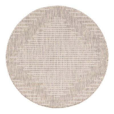 Ava-Mary Striped Gray Indoor / Outdoor Area Rug