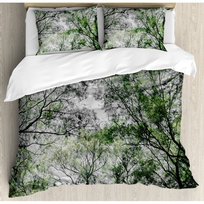 Twin Xl Extra Long Bedding Set Forest Duvet Cover Set Scary Winter