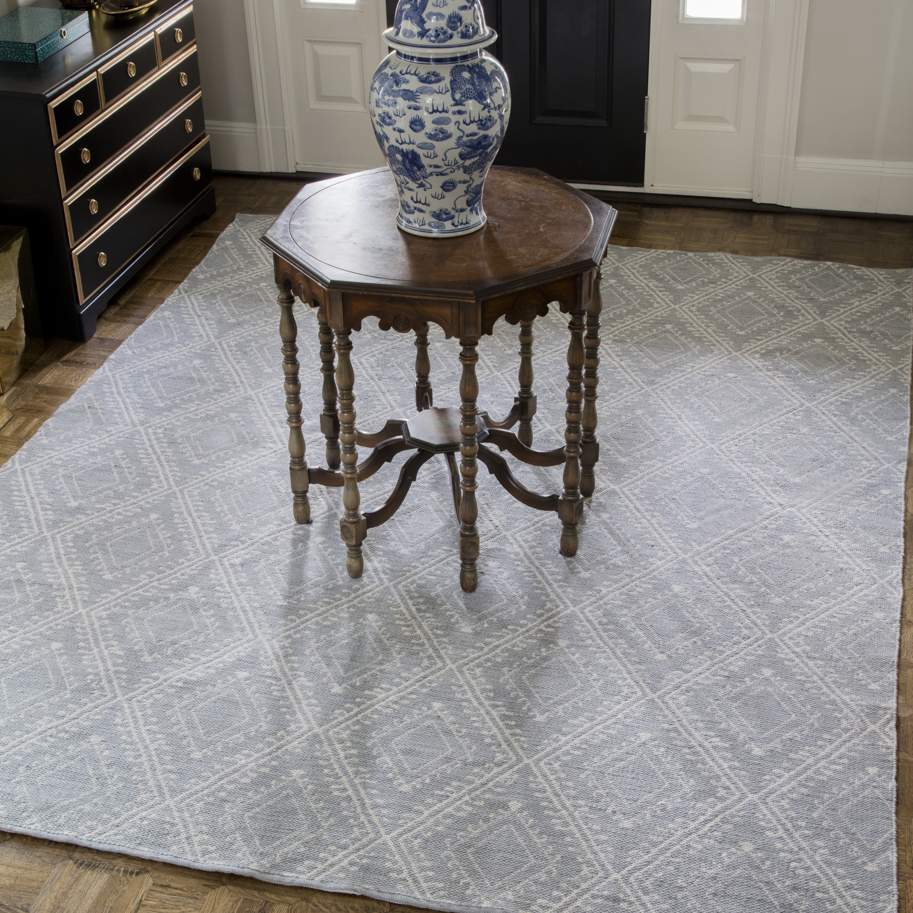 Erin Gates By Momeni Easton Geometric Handmade Flatweave Gray Indoor Outdoor Area Rug Reviews Wayfair