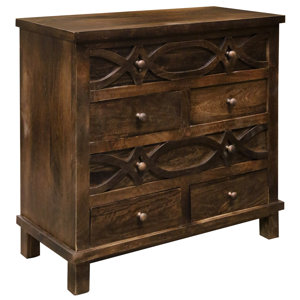 Elfrieda Solid Mango Wood 6 Drawer Accent Chest