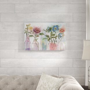 Pink Flower Field Blur Canvas Print Painting Framed Home Decor Wall Art Picture