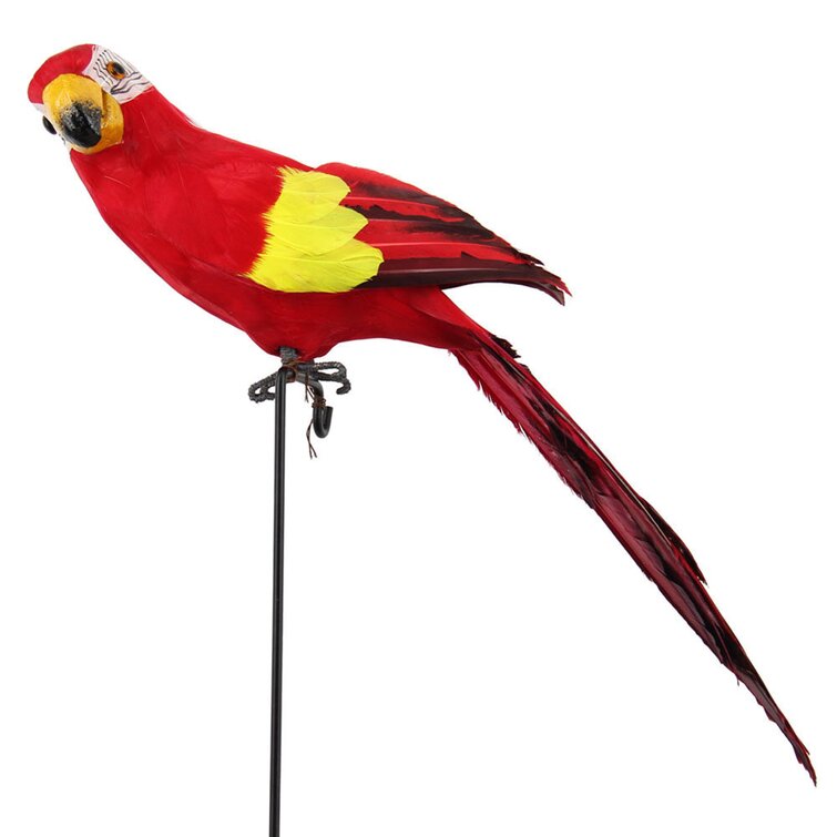 Artificial Bird Feathered Colorful Bird Realistic Home Garden Decor Ornament 