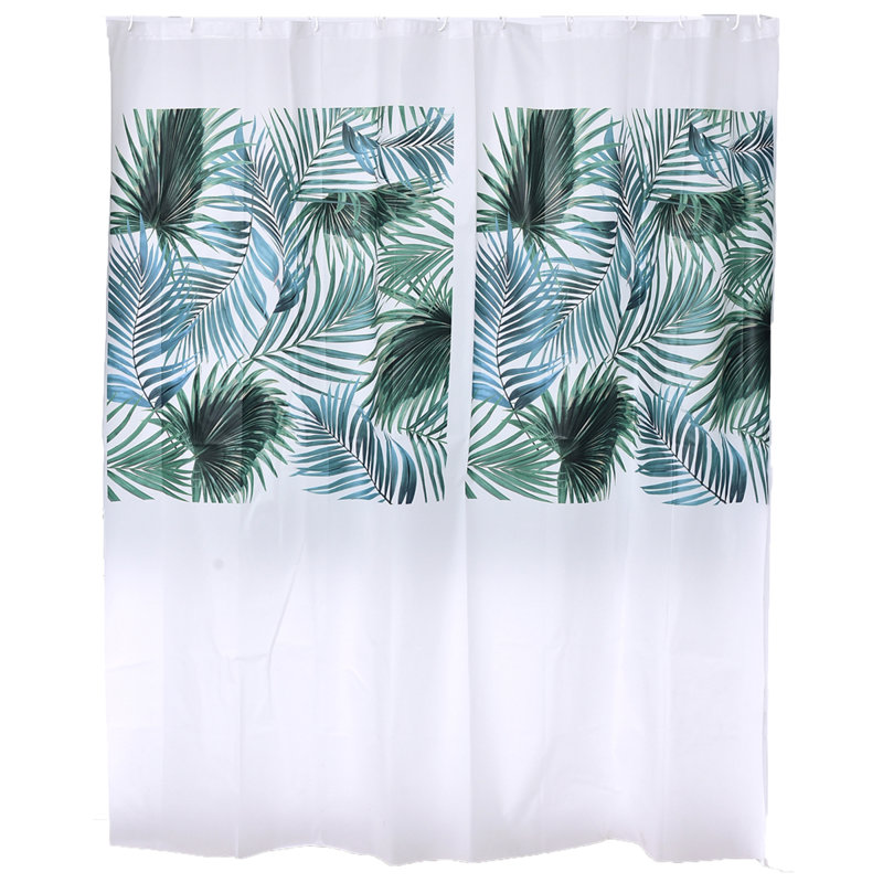Evideco Tropical Collection Printed Peva Liner Shower Curtain Printed Peva Liner Shower Curtain