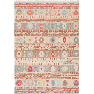 Kashkoli Handwoven Gray/Beige/Blue Area Rug