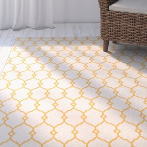 Halliday Yellow/Beige Indoor/Outdoor Area Rug