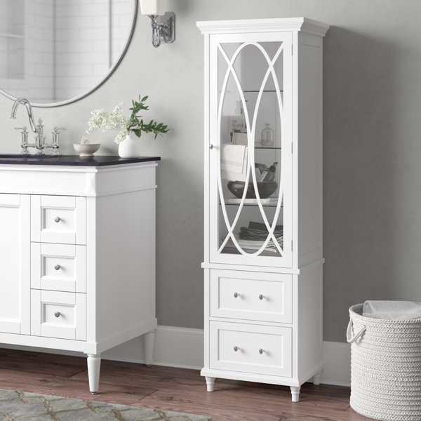 Double Vanity Linen Tower Wayfair