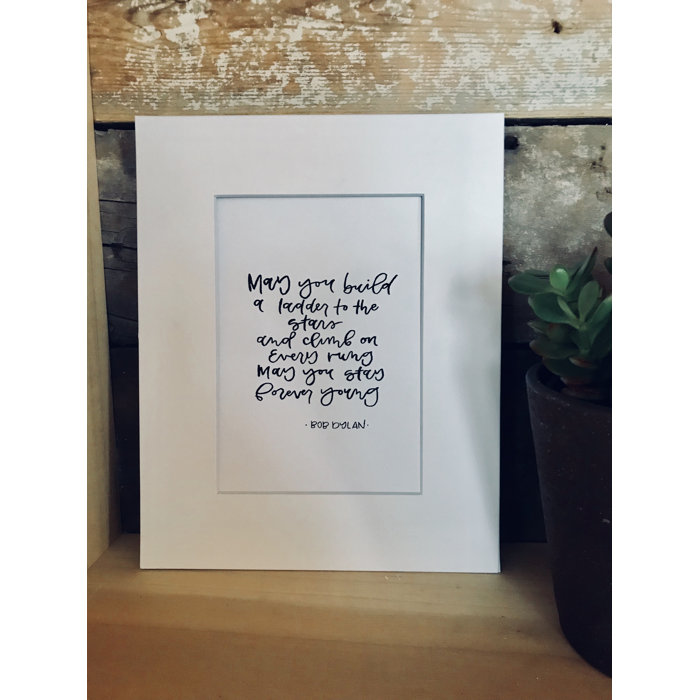 Ebern Designs Forever Young Lyrics Framed Textual Art Wayfair