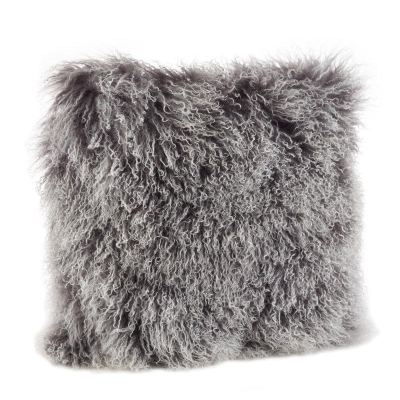 Becky Mongolian Fur Throw Pillow