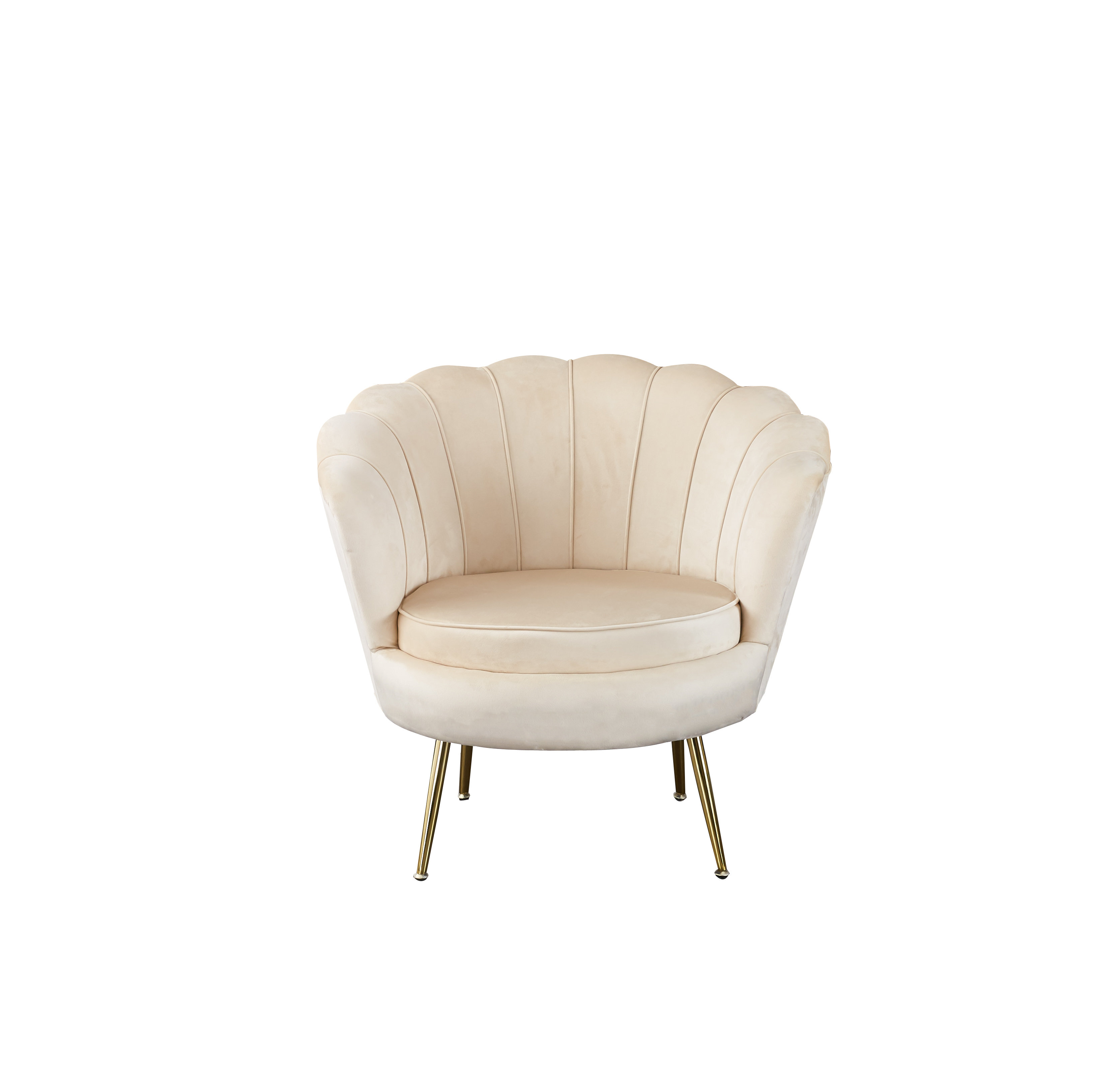 cream scallop chair