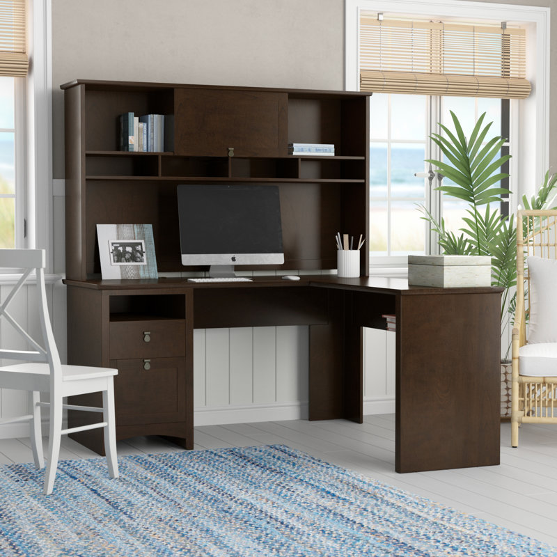 Darby Home Co Fralick L-Shape Executive Desk with Hutch & Reviews | Wayfair