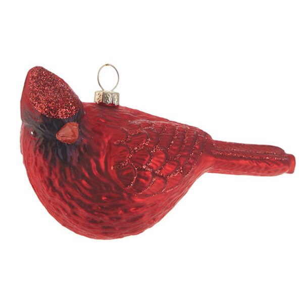 Gerson Chirping Bird Silver-Colored Hanging Christmas Ornament