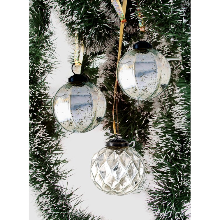 Measures 2 Diameter Hang on Christmas Tree Table Centerpiece Ornaments for Holiday Décor Serene Spaces Living Set of 12 Matte Multicolor Glass Ball Ornaments 