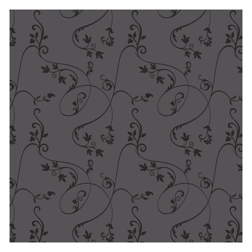 Sage/Mustard Ivy 1.92m x 1.92m Embossed Matt Peel & Stick Wall Mural East Urban Home
