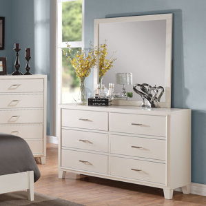 Schmidt 6 Drawer Double Dresser with Mirror by Latitude Run