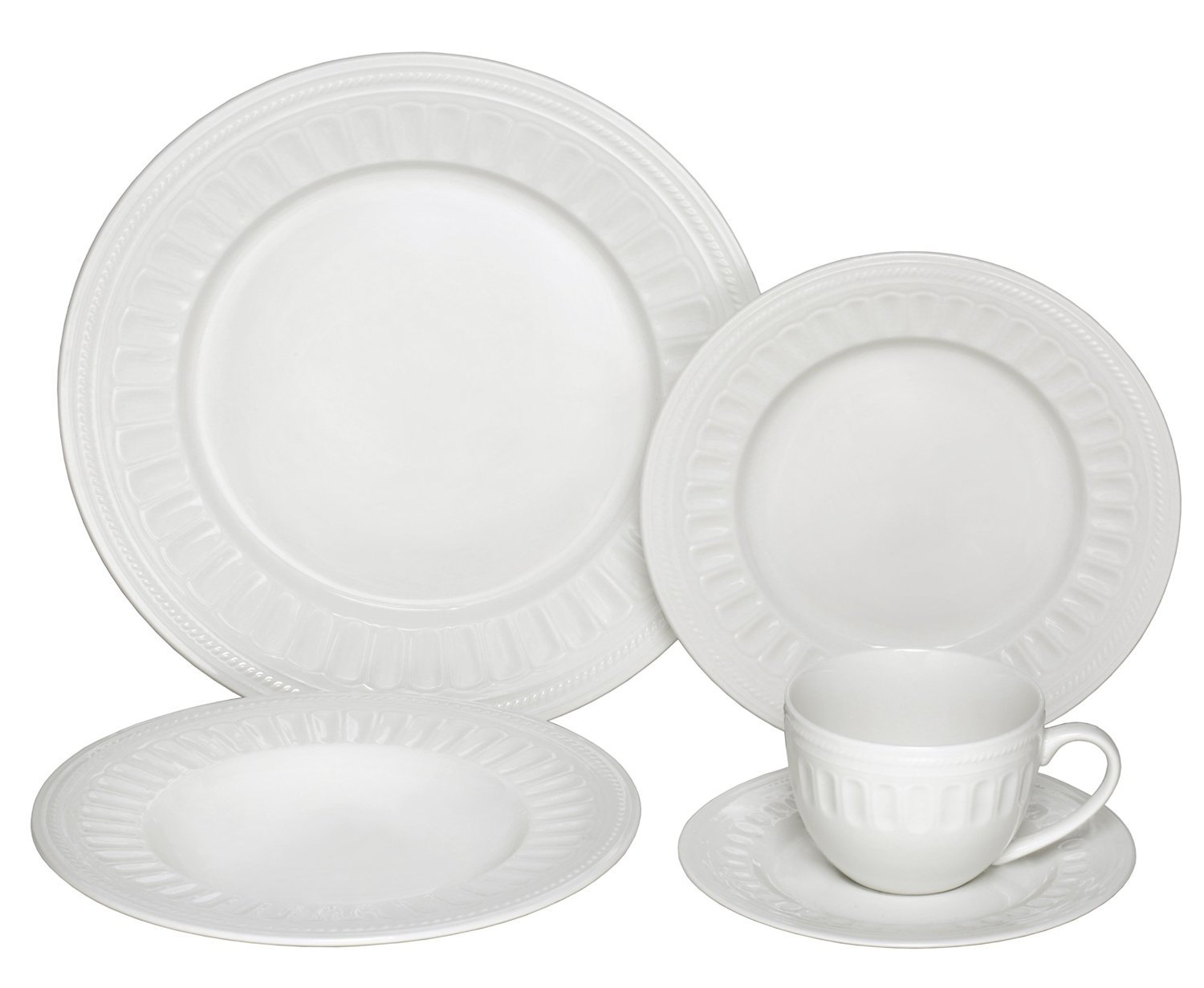 Melange English Lace Premium 40 Piece Dinnerware Set Service For 8 Wayfair