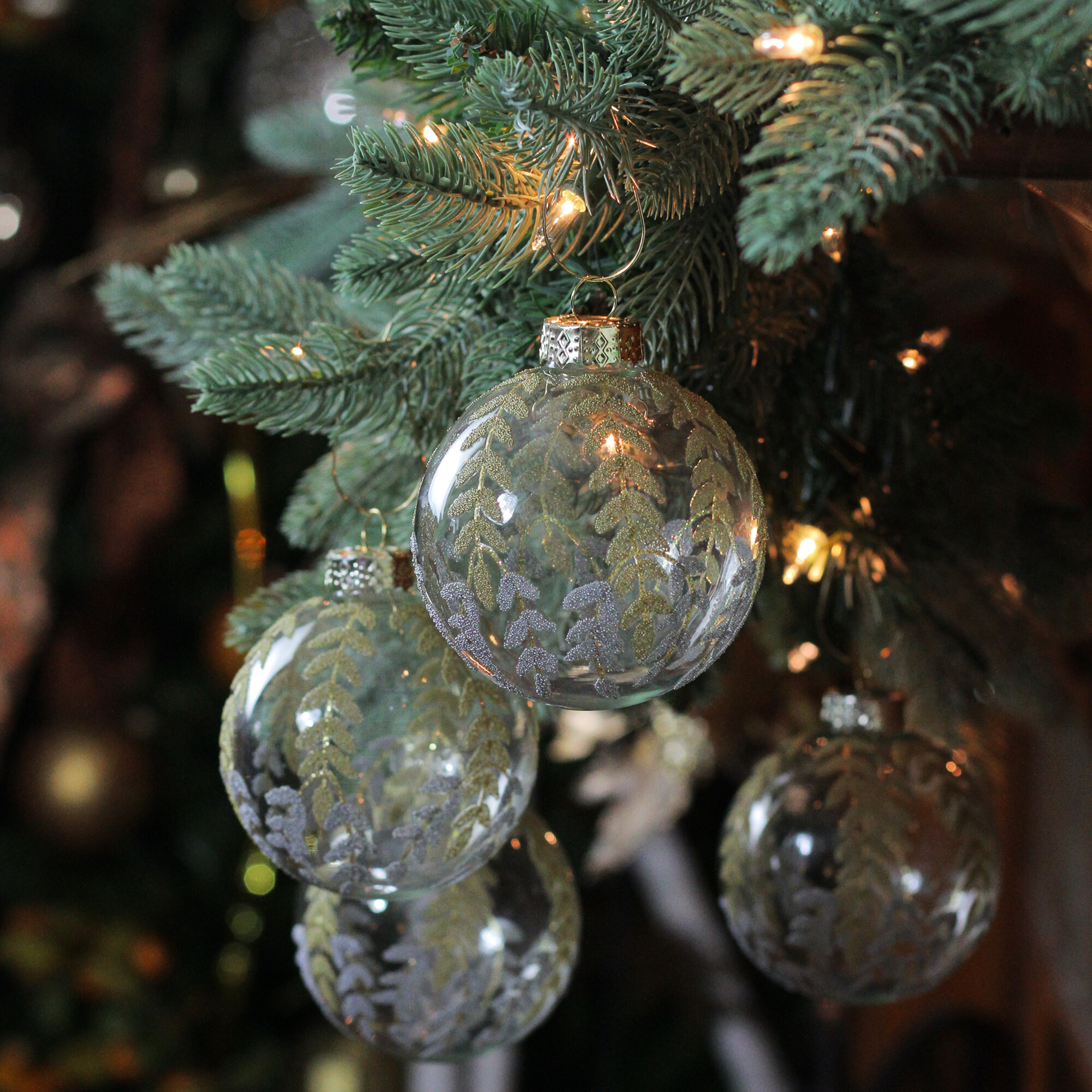 gold glass ball christmas ornaments