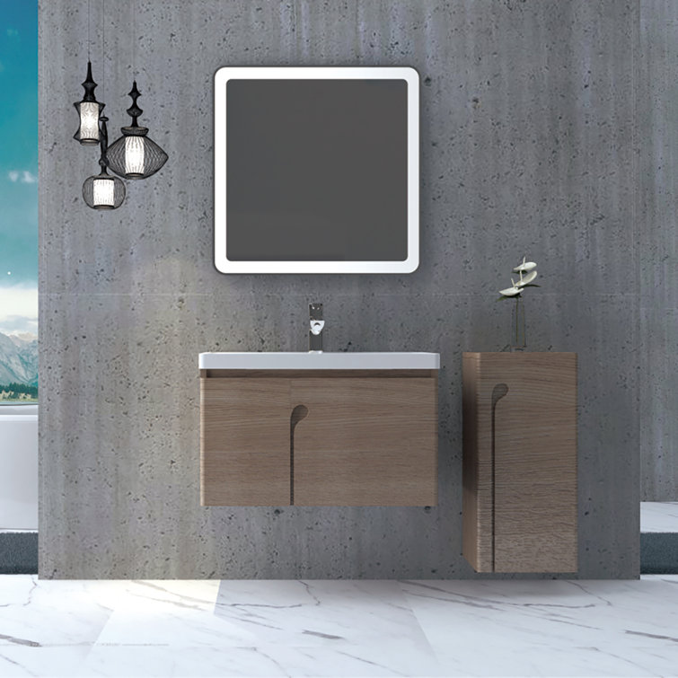 Latitude Run® Jraya 35" WallMounted Single Bathroom Vanity Set with