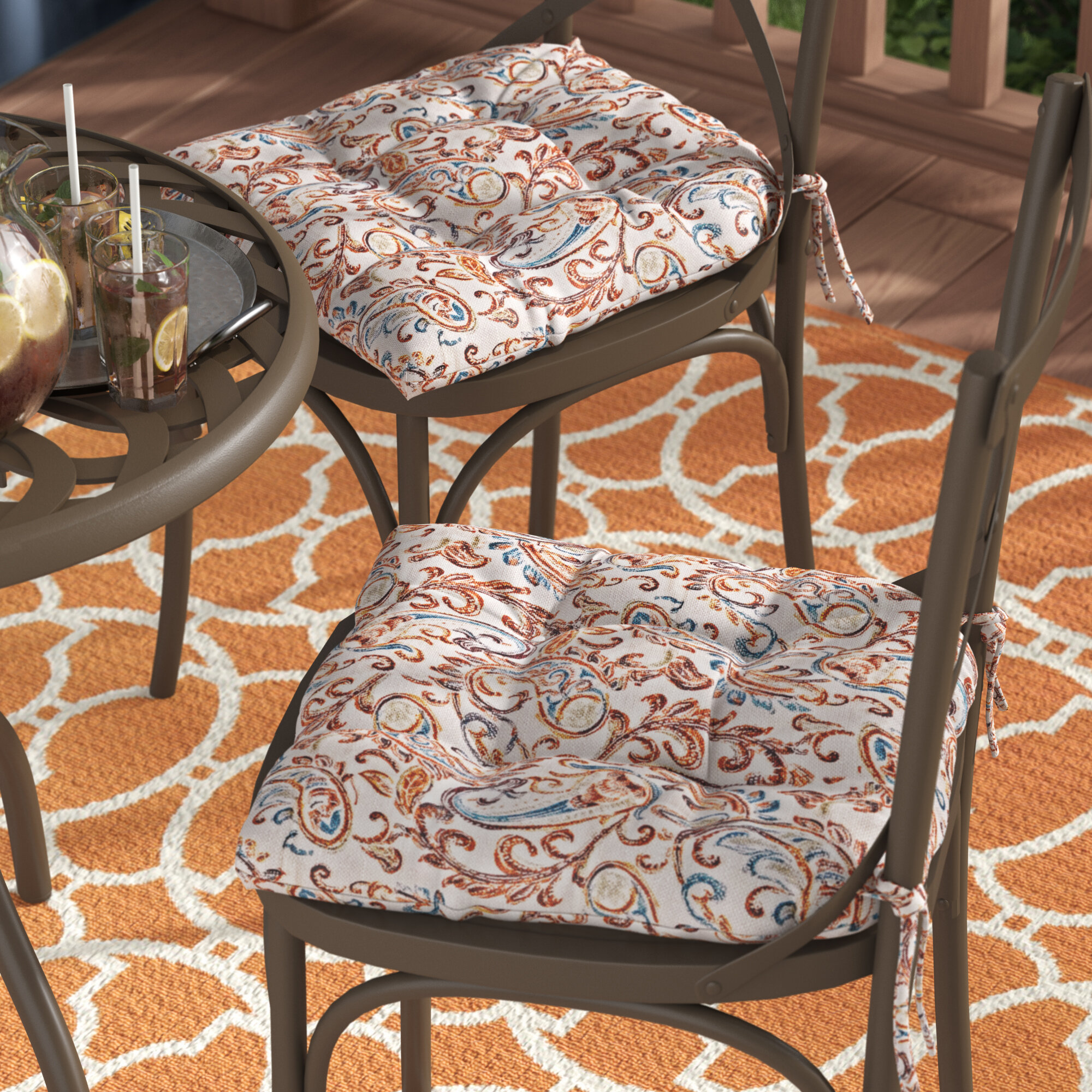 paisley dining chair cushions