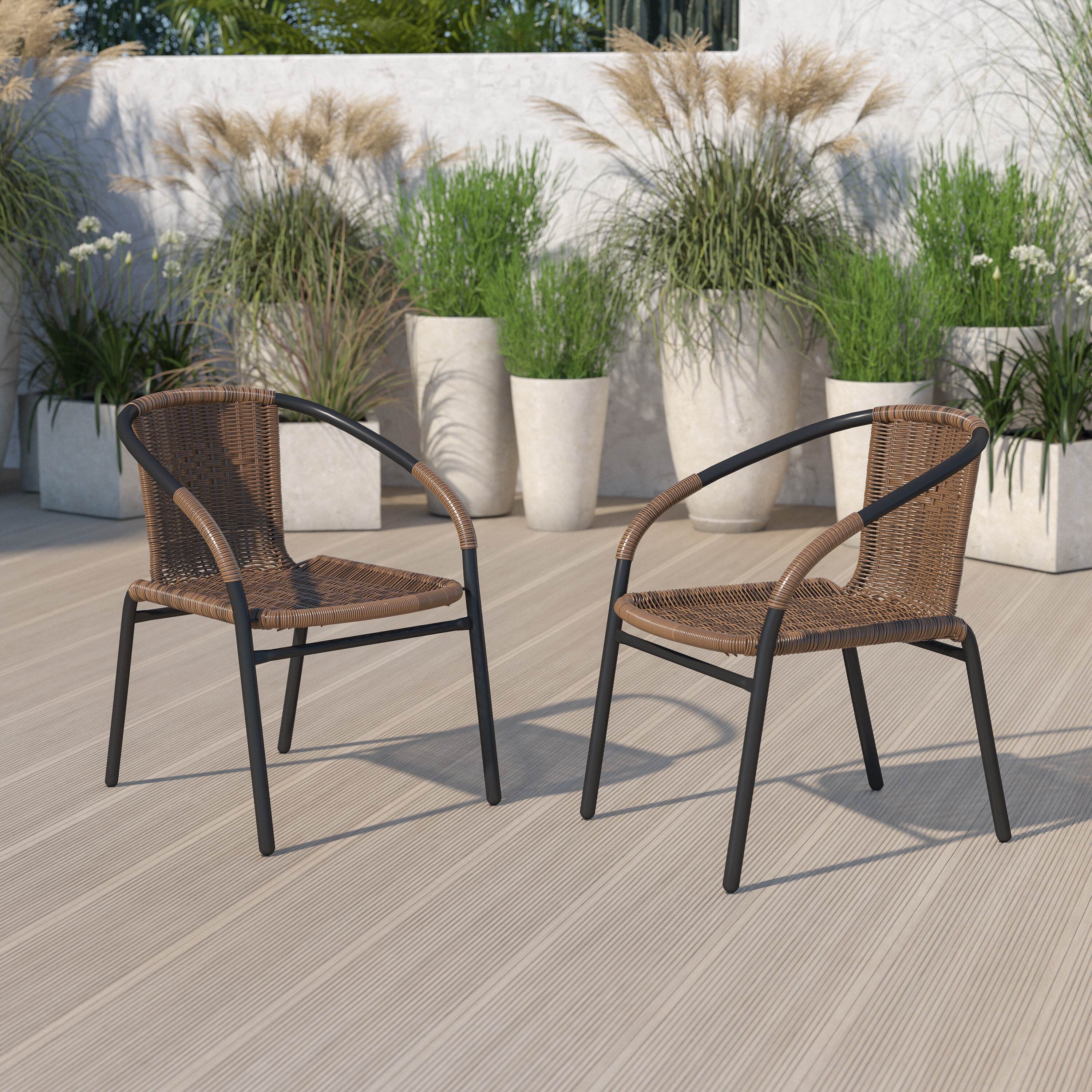 wayfair stackable patio chairs