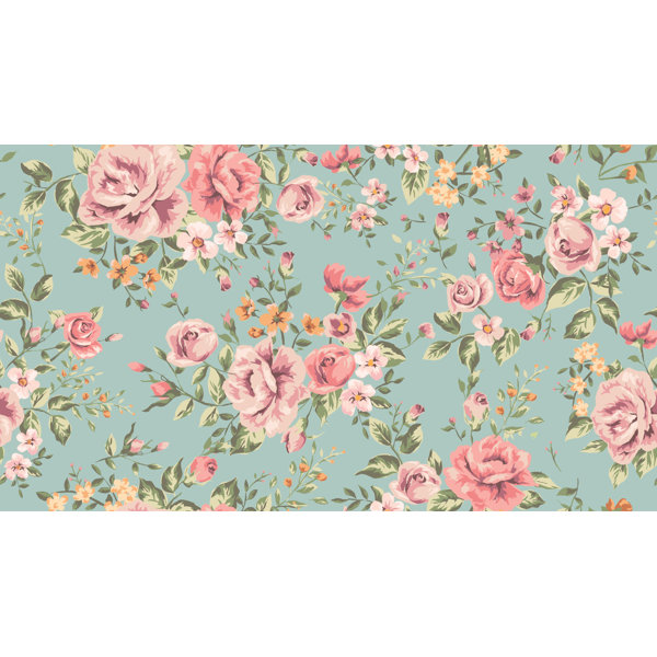 Millwood Pines Kinley Removable Nursery Vintage Flowers 8 17 L X
