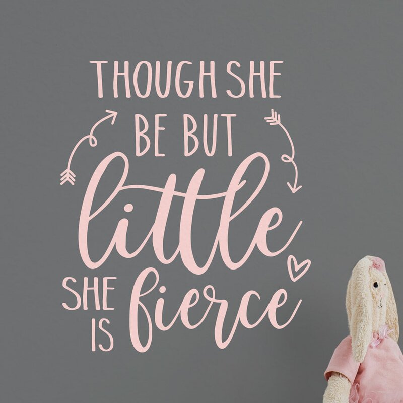 Stickerscape Little But Fierce Quote Wall Sticker | Wayfair.co.uk