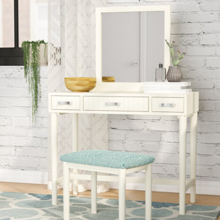 Makeup Tables And Vanities You Ll Love Wayfair Worley Vanity Set With Mirror