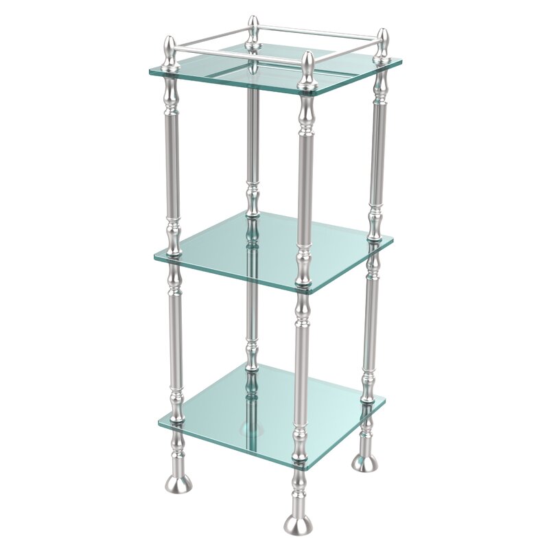 chrome bathroom stand