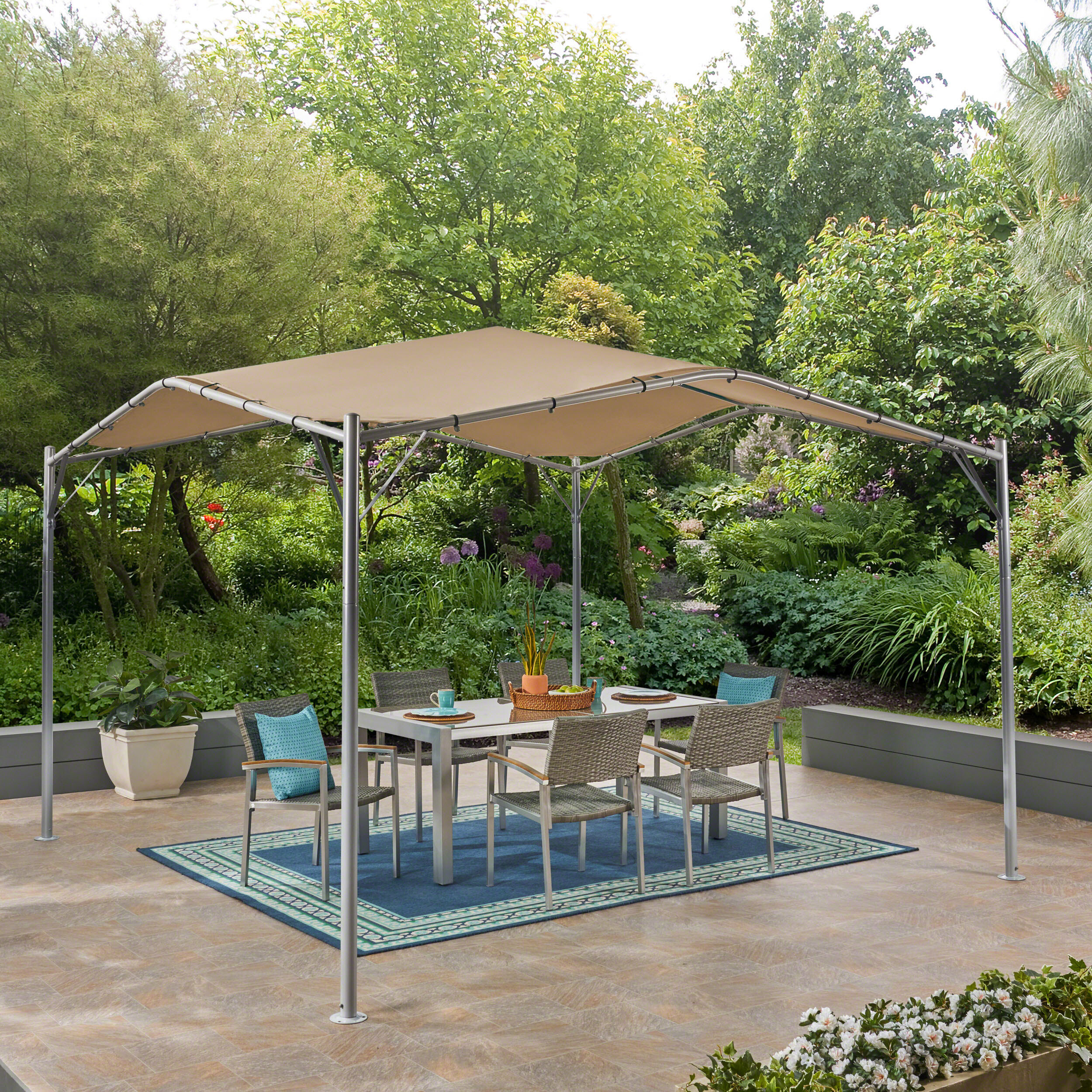 Arlmont Co Zachery Outdoor Modern 12 Ft X 12 Ft Aluminum Pop Up Canopy Reviews Wayfair