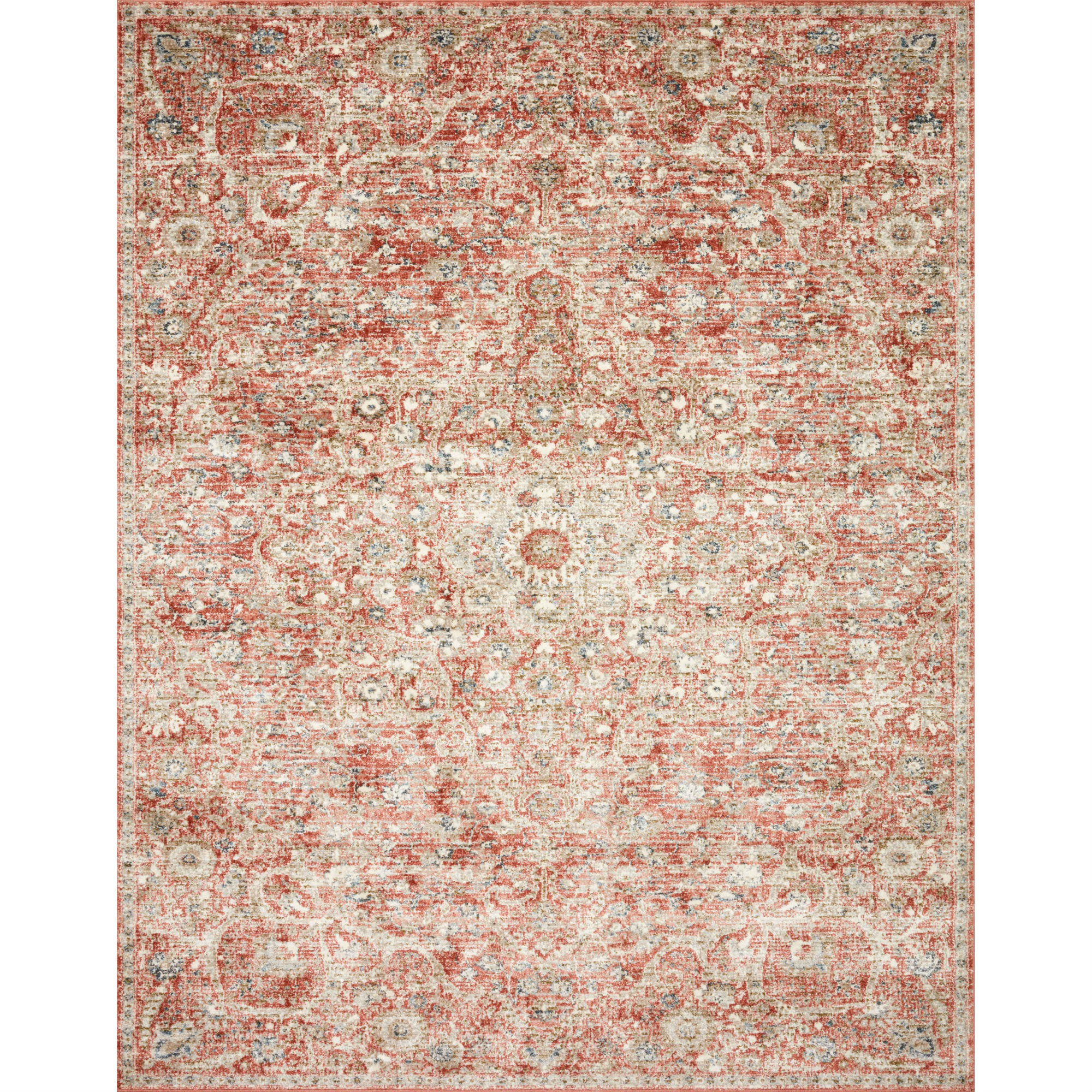 Bungalow Rose Wuest Oriental Ivory/Red Area Rug & Reviews | Wayfair