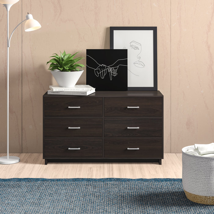 Chico Modern 6 Drawer Double Dresser Chico Modern 6 Drawer Double Dresser