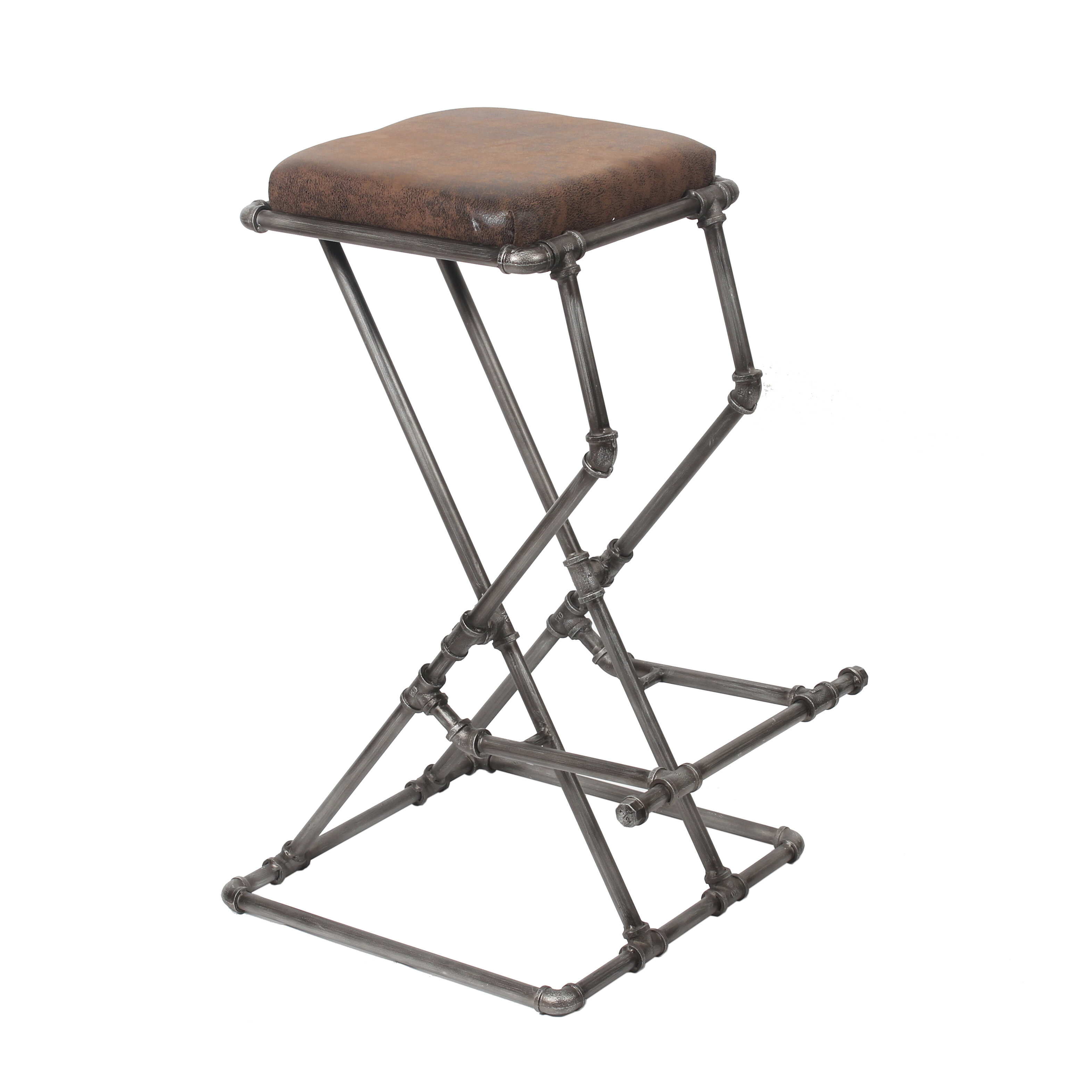 Williston Forge Pixley Cushioned Water Pipe 295 Bar Stool Wayfair