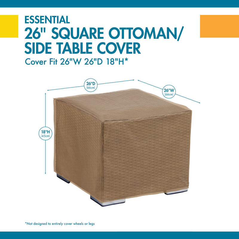 Square Patio Ottoman Or Side Table Cover Reviews Joss Main