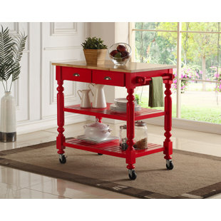Red Kitchen Islands Carts You Ll Love Wayfair Quickview