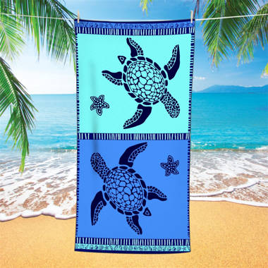 Turtle Beach Towel 100% Cotton Fast Dry Soft Large Beach Towel Pool Gym Yoga 