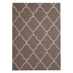 Hand-Tufted Brown/Beige Indoor Area Rug