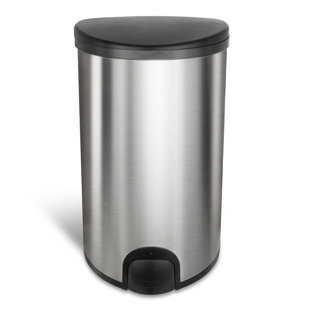 Trash Cans You Ll Love Wayfair Steel 13 Gallon Toe Tap Trash Can